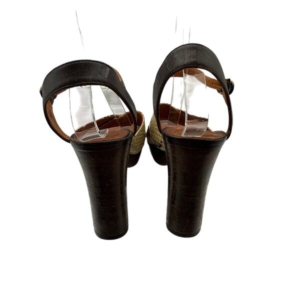 Chie Mihara Cafra High Heel Platform Sandal in Snake Print Size 38.5/ 8.5 - Picture 4 of 8